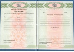 Диплом училища 2010 в Тамбове